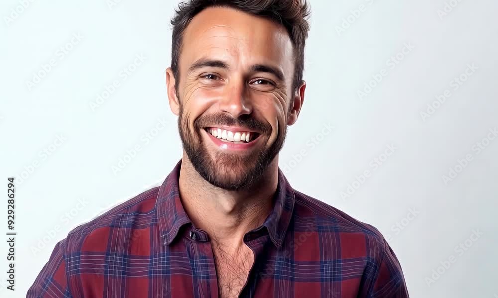 Portrait of a handsome young man standing and smiling on a white background Portrait of a handsome young man standing and smiling on a white background