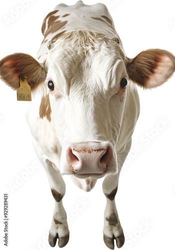 cow closeup isolated background Generative AI