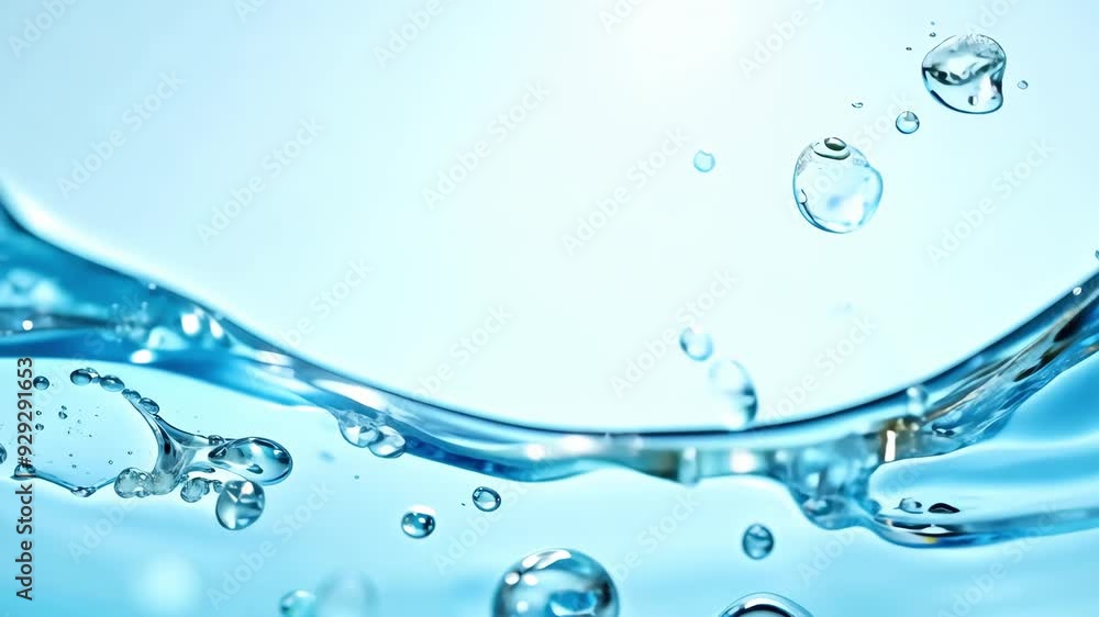 Observe the tranquil movement of water droplets as they create gentle ripples, reflecting light in a calm underwater environment. Observe the tranquil movement of water droplets as they create gentle ripples, reflecting light in a calm underwater environment.