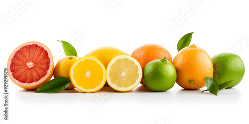 Fresh citrus fruit background with free copy space