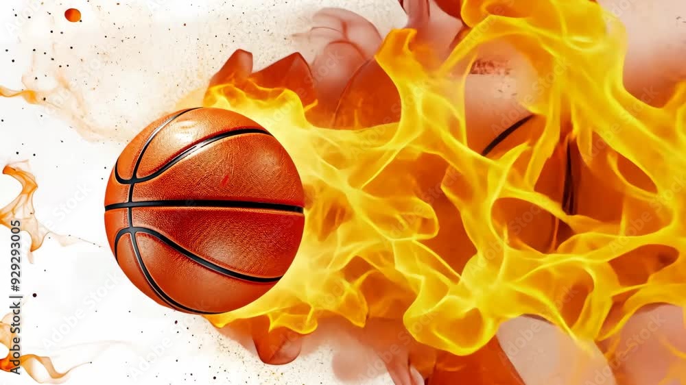 A dynamic image of a basketball engulfed in flames, symbolizing intensity, speed, and energy in the game. The fiery effect emphasizes the passion and excitement of basketball A dynamic image of a basketball engulfed in flames, symbolizing intensity, speed, and energy in the game. The fiery effect emphasizes the passion and excitement of basketball