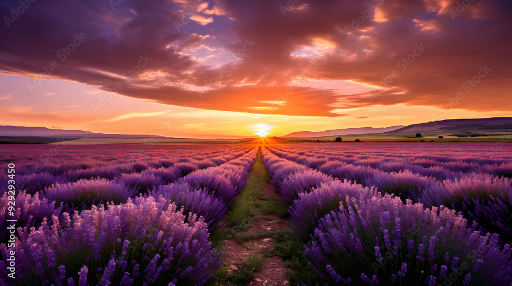 photo of a lavender field during a sunset golden hour, golden hour lavender photo of a lavender field during a sunset golden hour, golden hour lavender