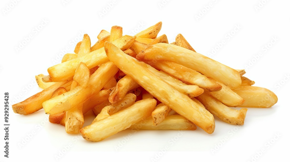 Potato frites on white background Potato frites on white background