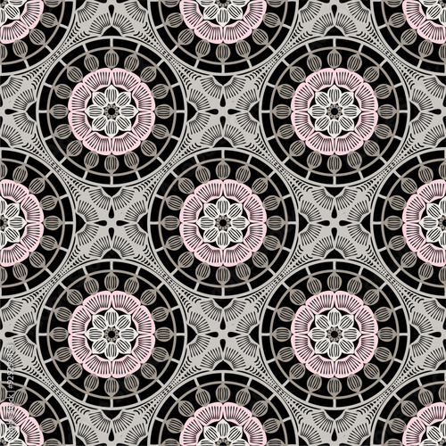 Pattern with crochet granny square wallpaper handmade decorative art design print 