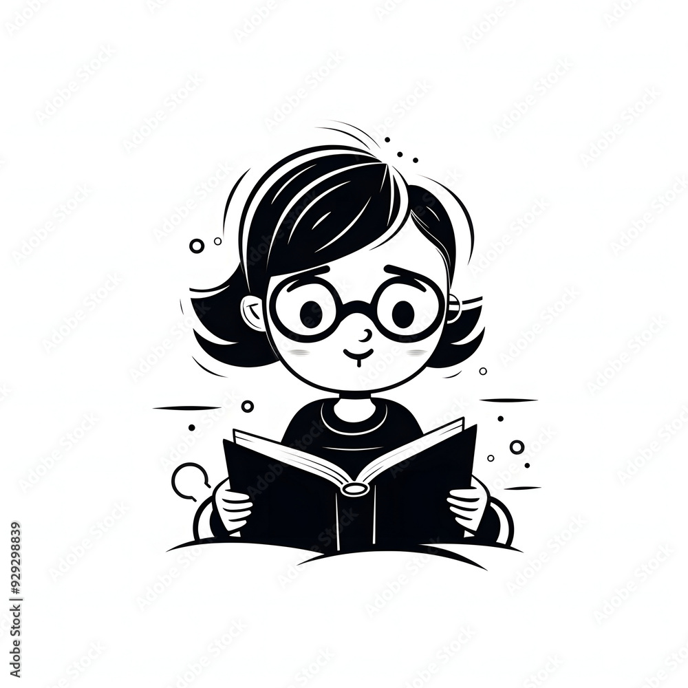 Illustrations of Children Reading Books in a Minimalist Style
Illustrations of Children Reading Books in a Minimalist Style
