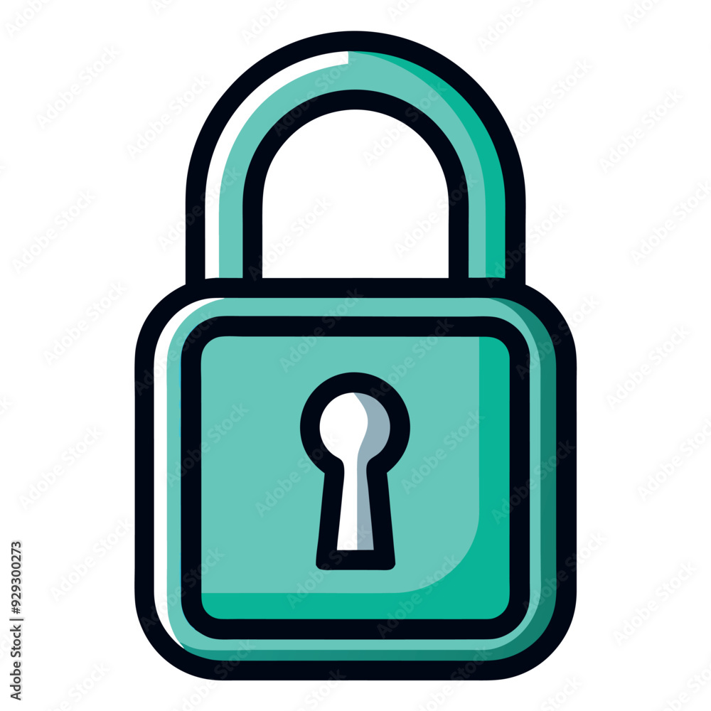Locked Padlock Vector Illustration Locked Padlock Vector Illustration