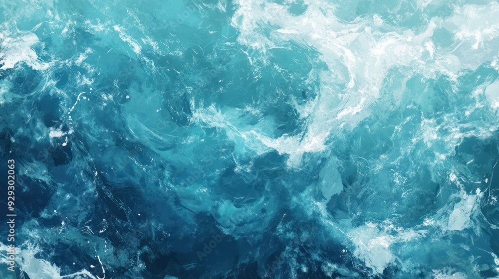 Vibrant ocean waves in stunning shades of blue and turquoise, creating a mesmerizing abstract effect. Vibrant ocean waves in stunning shades of blue and turquoise, creating a mesmerizing abstract effect.
