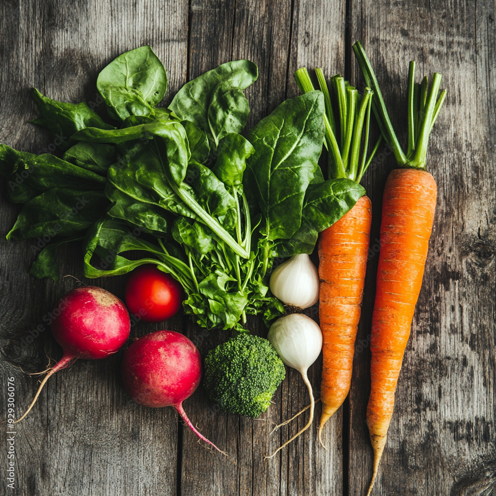 Assortment of Fresh Organic Vegetables on Rustic Wooden Table for Healthy Cooking Concept.Close-up. Assortment of Fresh Organic Vegetables on Rustic Wooden Table for Healthy Cooking Concept.Close-up.