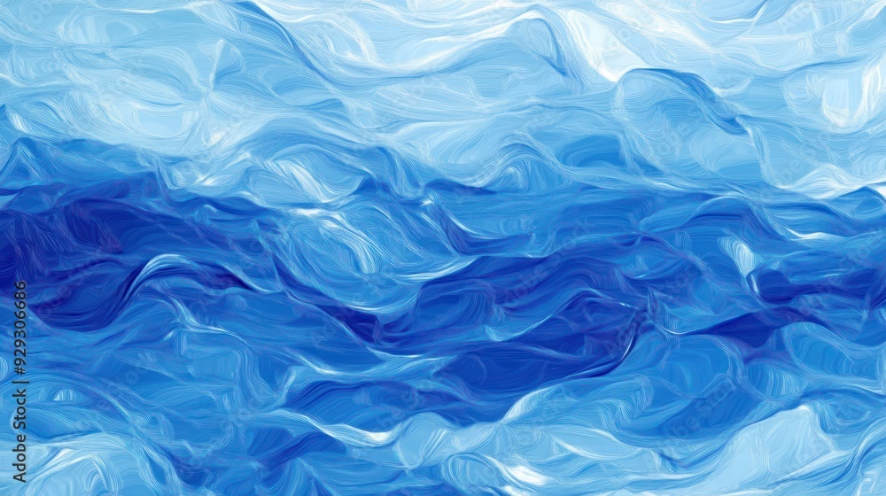 Abstract waves in shades of blue, creating a serene oceanic atmosphere. Abstract waves in shades of blue, creating a serene oceanic atmosphere.