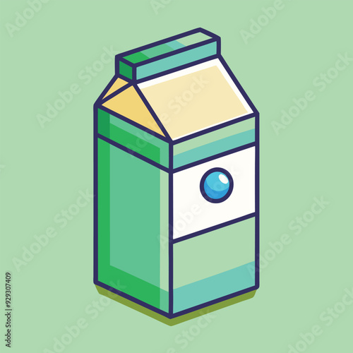 Milk Carton Vector Illustration