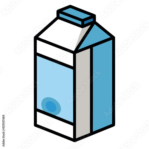 Milk Carton Vector Illustration