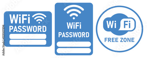 Wifi sign template, set. Simple design glyph signs.
