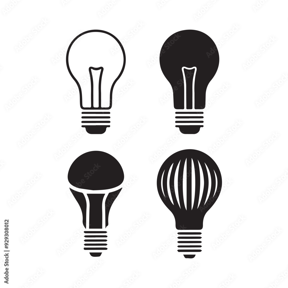 A drawing of light bulbs with white background A drawing of light bulbs with white background
