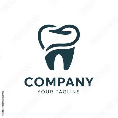A green tooth logo with white background