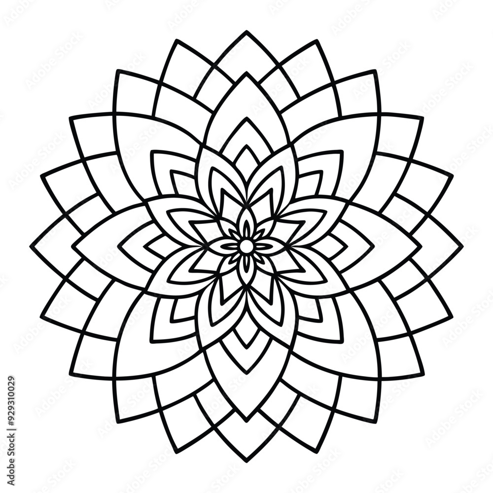 Obraz premium Mandala Background Design Black and White