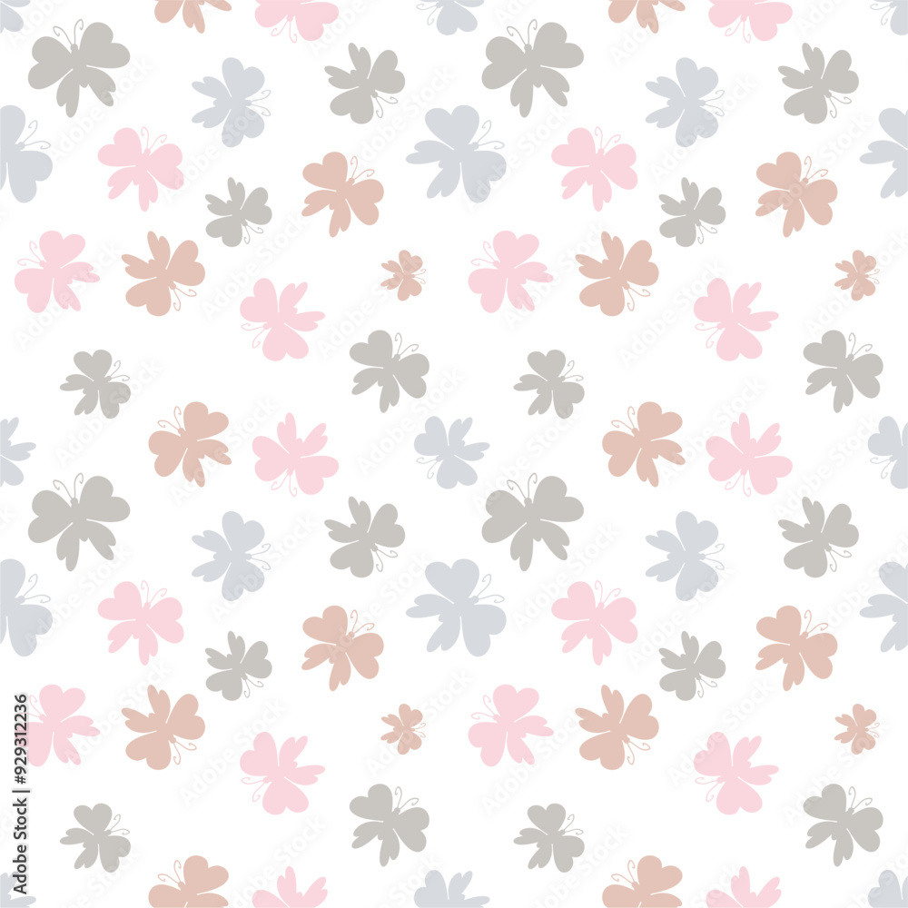 Seamless vector illustration print pattern background wallpaper with butterflies summer spring for textile, paper, pack etc Seamless vector illustration print pattern background wallpaper with butterflies summer spring for textile, paper, pack etc