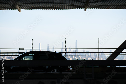 New York in Motion - Cityscape from the Bridge