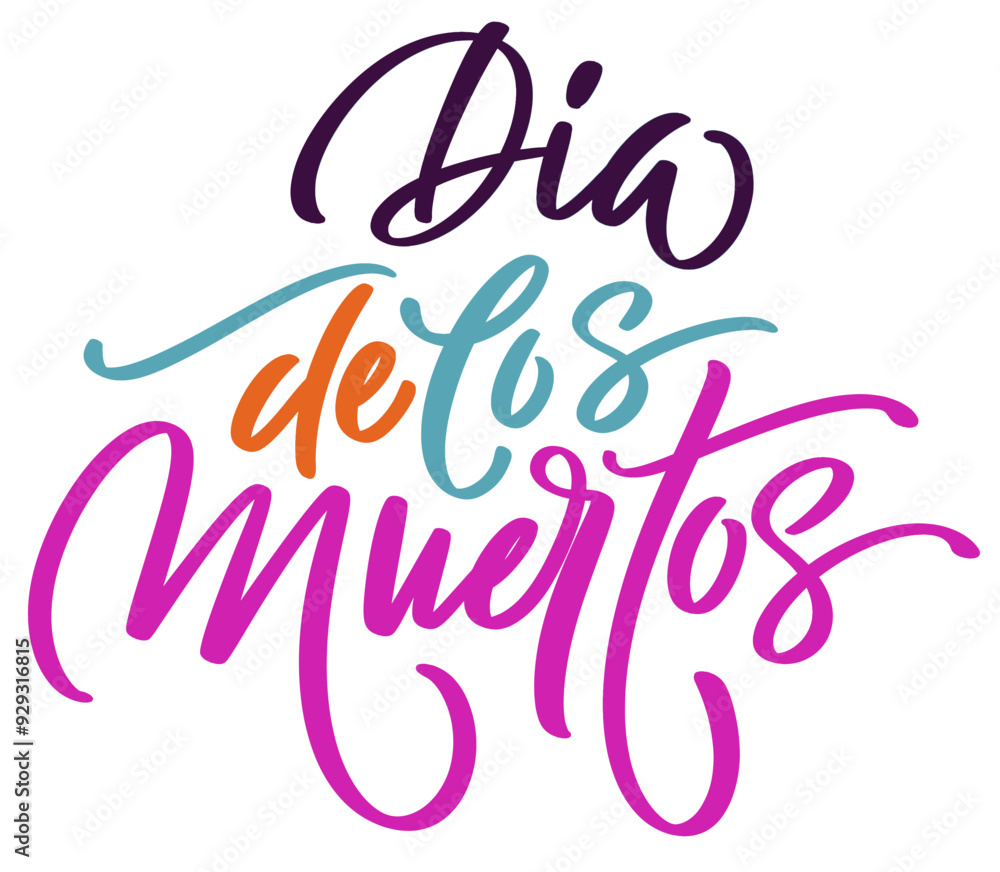 Dia de Muertos Handwriting Lettering Dia de Muertos Handwriting Lettering
