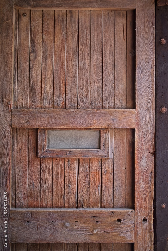 Rustic Wooden Door with Mail Slot Rustic Wooden Door with Mail Slot