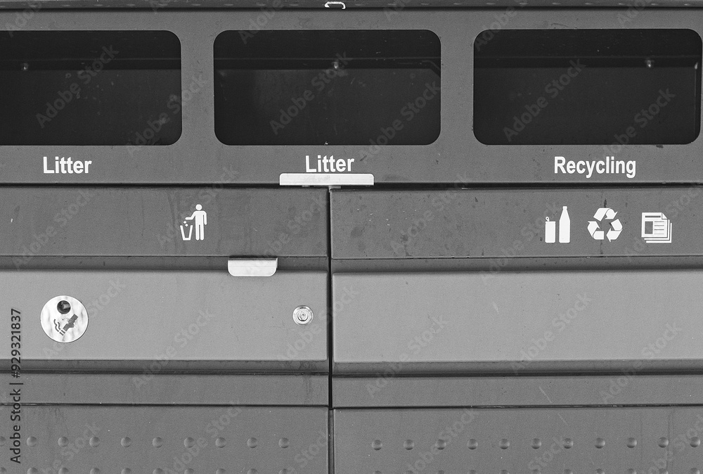 Public Waste Bin for Litter and Recycling Public Waste Bin for Litter and Recycling