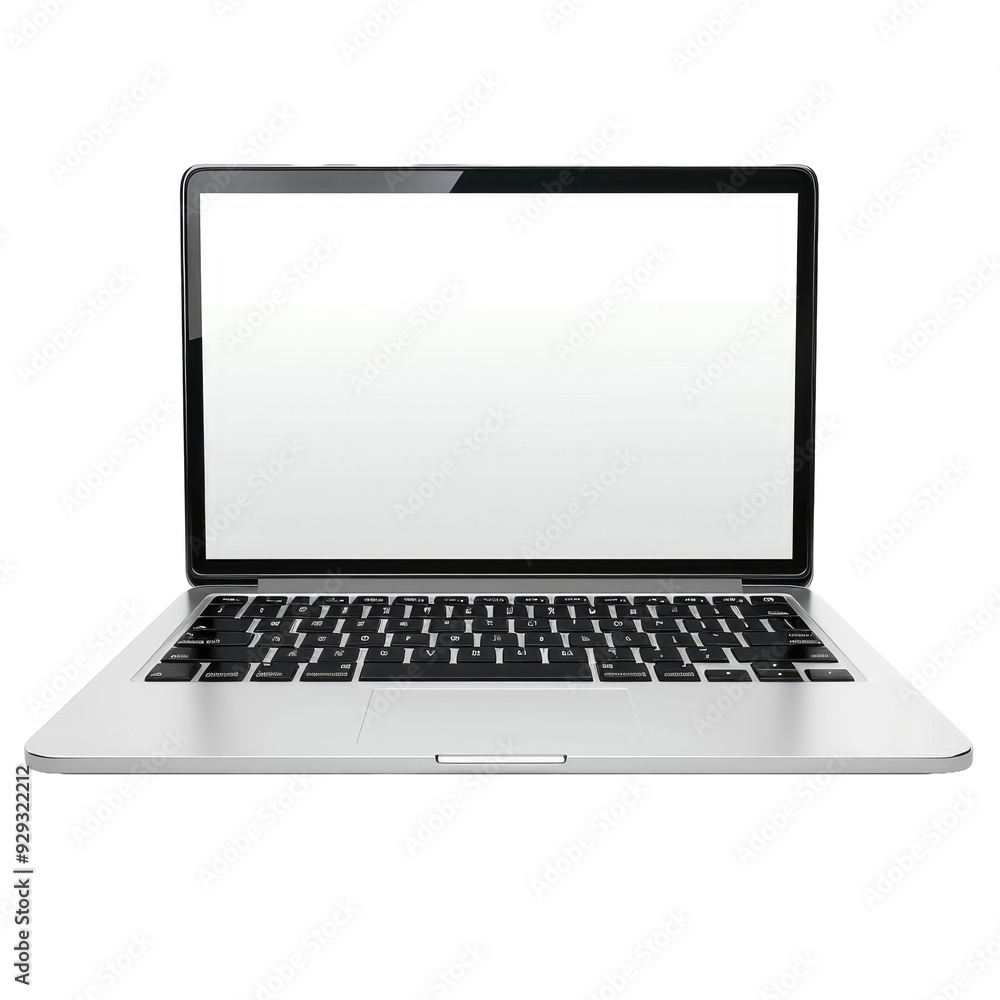 Laptop with blank screen isolated on white background Laptop with blank screen isolated on white background