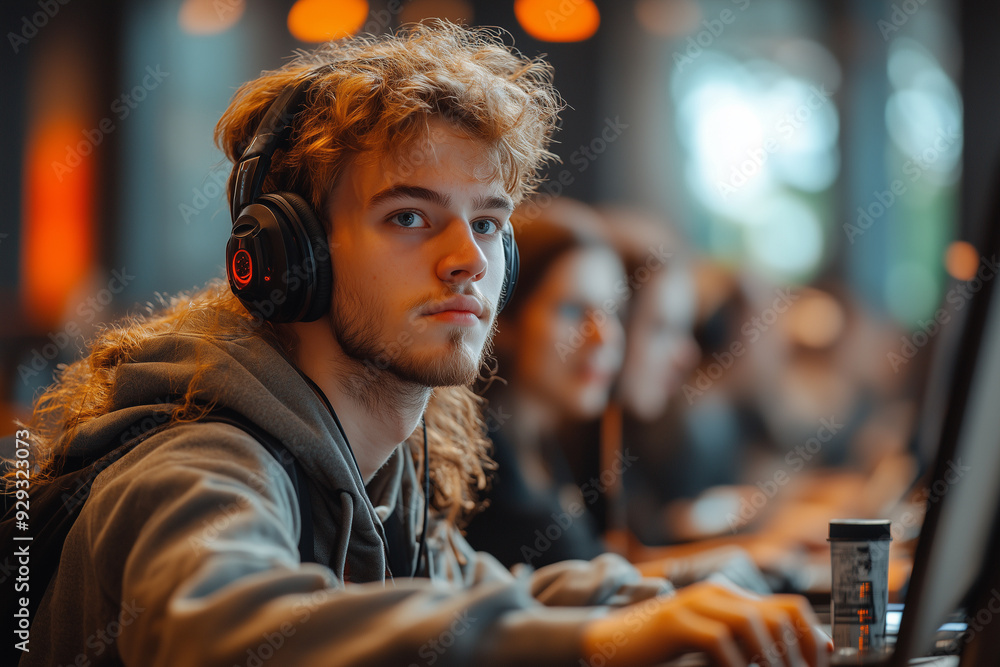 A group of young people attending a tech hackathon, coding and developing innovative solutions. A group of young people attending a tech hackathon, coding and developing innovative solutions.