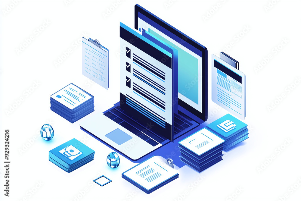 Document Management Software Showing Approval History isolated on white background Document Management Software Showing Approval History isolated on white background