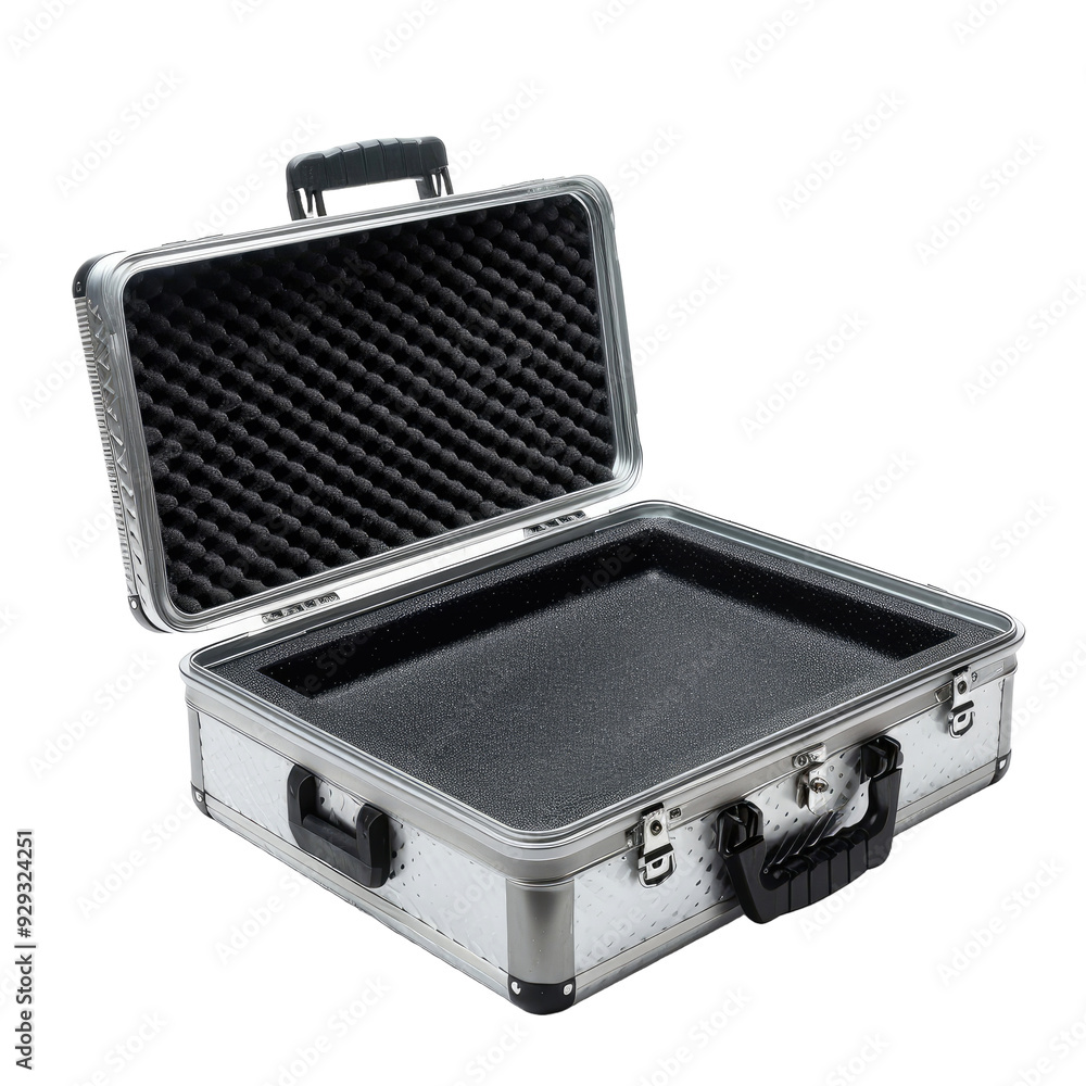 New toolbox or plastic case isolated on white background New toolbox or plastic case isolated on white background