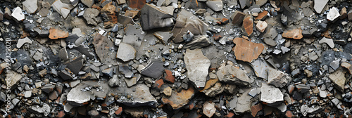 Wallpaper Mural Intricate Close-up of Rubble Texture Showcasing Shattered Rocks and Fragmented Bricks in Densely Packed Composition Torontodigital.ca