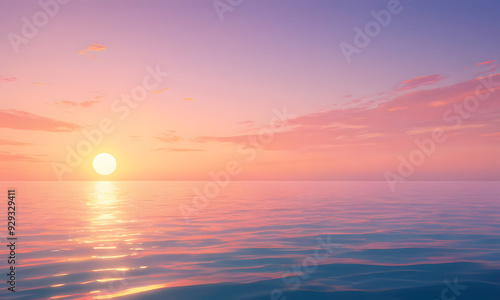 beautiful view of sunset over the sea