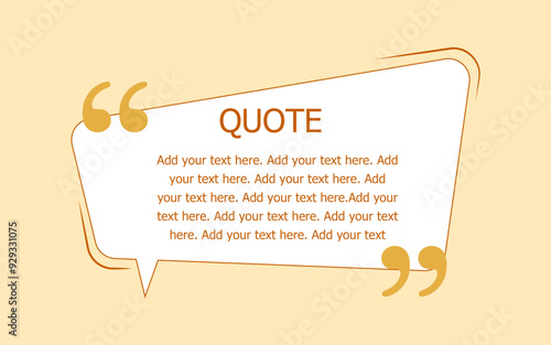 Quote Text box for social media post, Quote banner Design Template