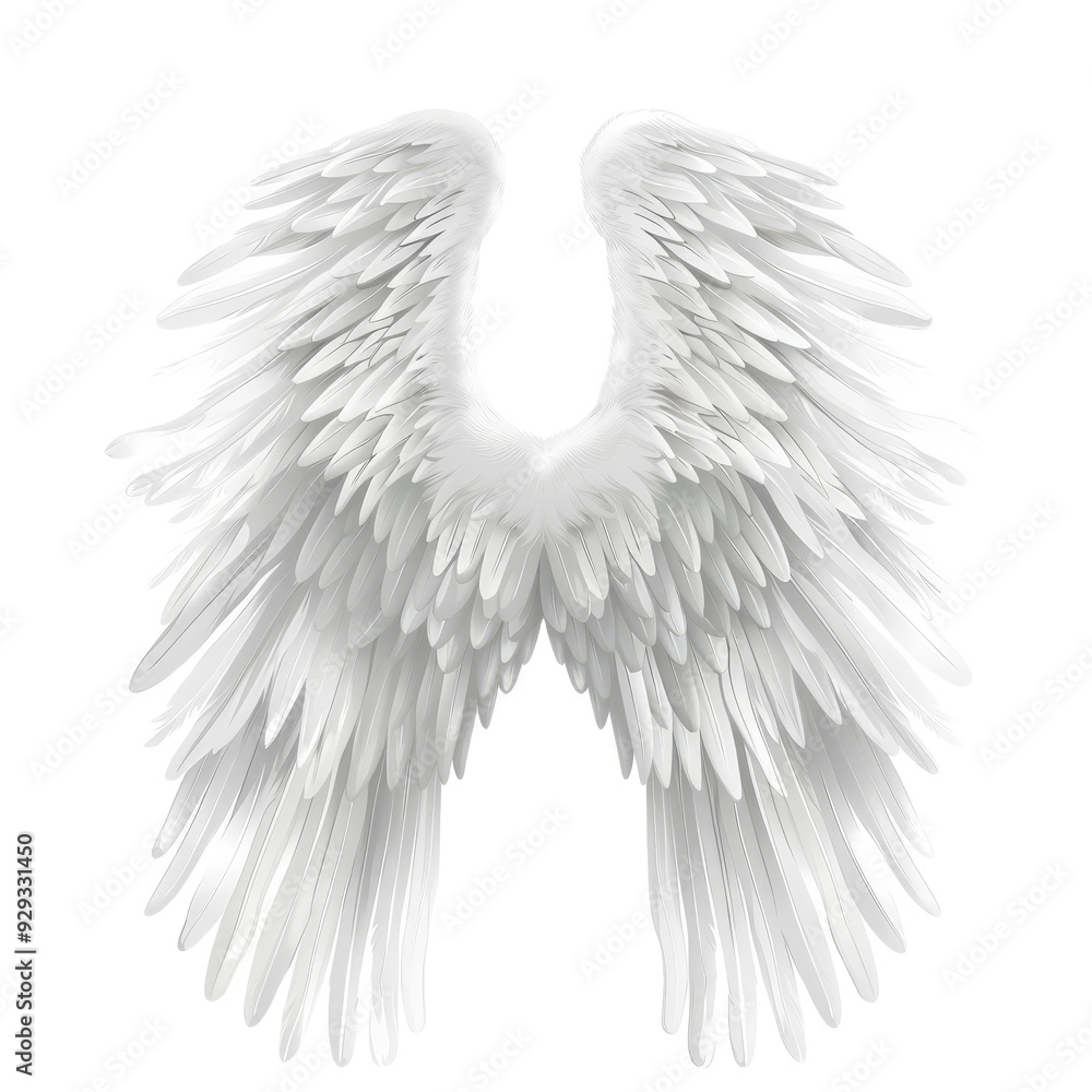 Obraz premium angel wings isolated on a white background