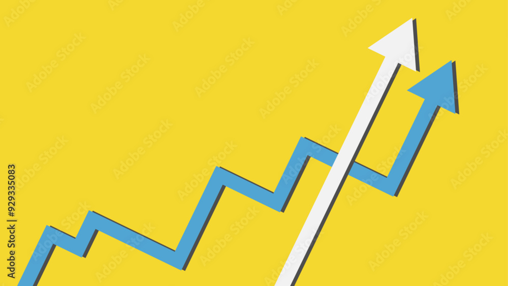 An arrow in a straight line surpassing another arrow that advances more slowly, with advances and retreats. An arrow in a straight line surpassing another arrow that advances more slowly, with advances and retreats.
