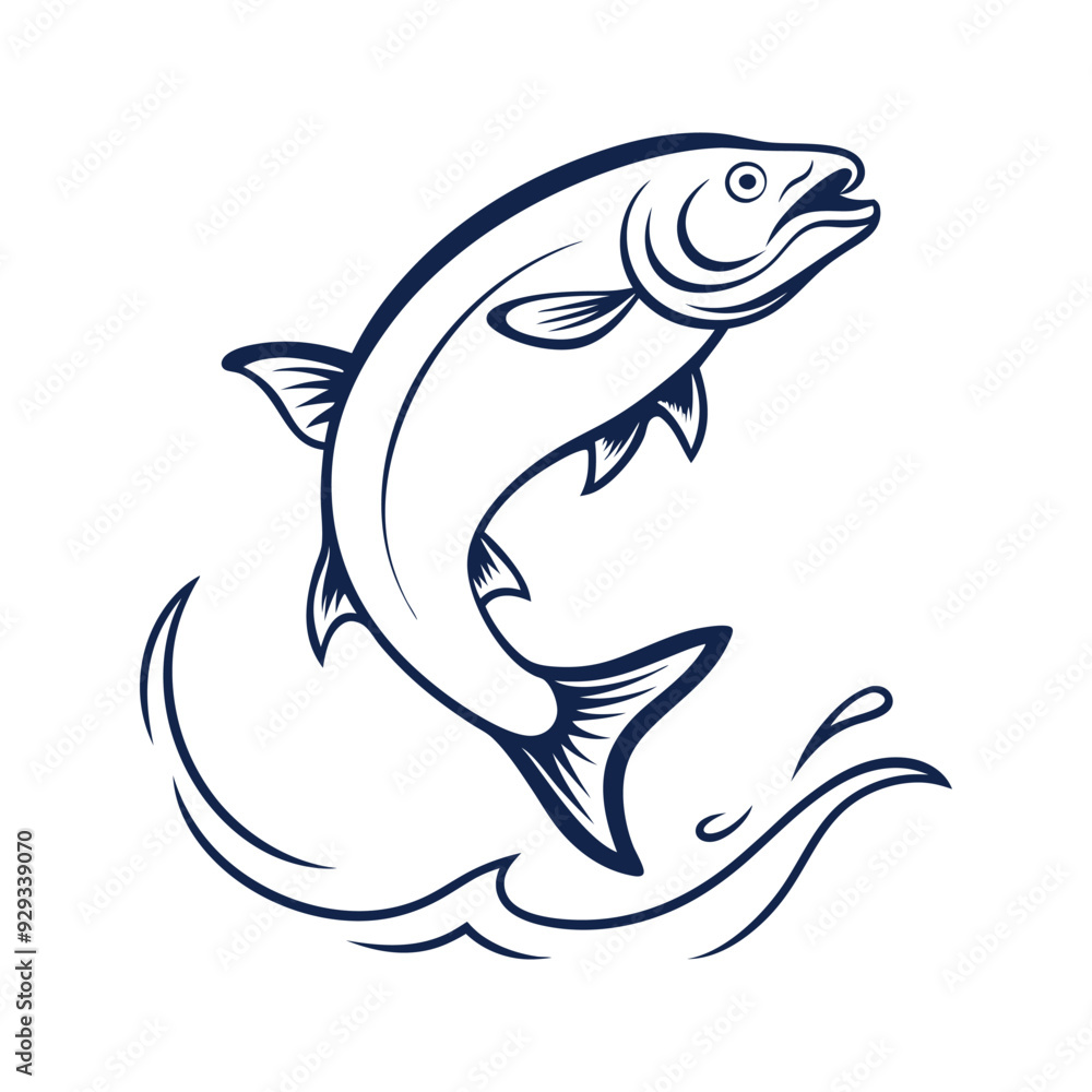 Fish Line art vector Illustration Fish Line art vector Illustration