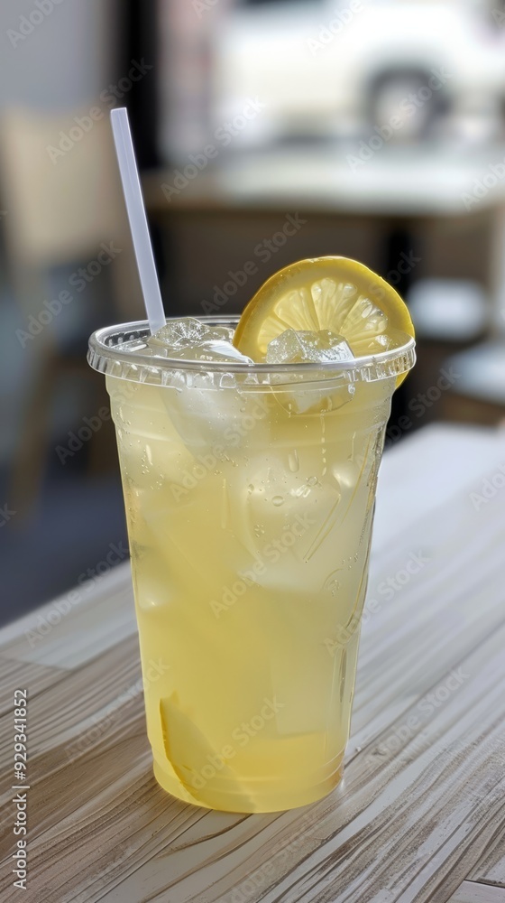 Lemonade On White Woodgrain Table Lemonade On White Woodgrain Table