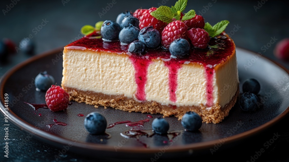 Delicious Cheesecake with Berries and Glaze Delicious Cheesecake with Berries and Glaze