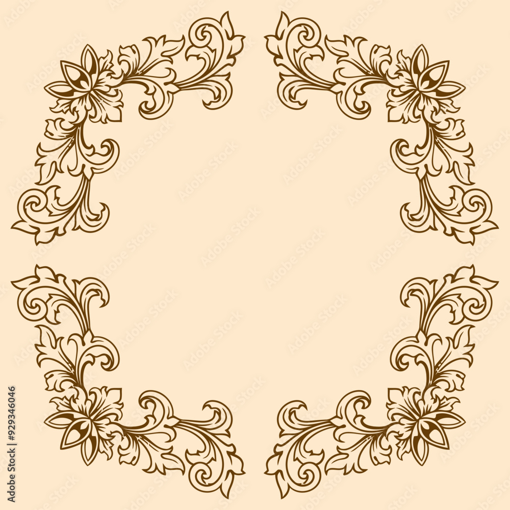 romantic classic engraved frame vector design romantic classic engraved frame vector design