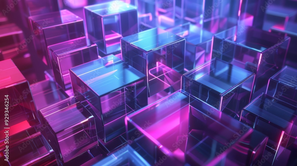Light And Cubes Modern Abstract Structure Light And Cubes Modern Abstract Structure