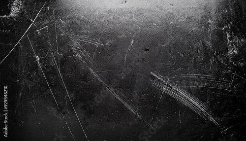 Dusty scratched and scanned old film texture with cracks; dirty grunge style overlay for photo or banner
