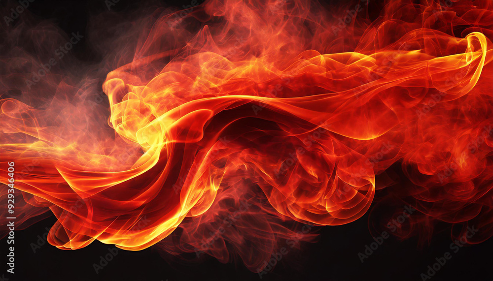 Billows of Red Smoke & Fire on dark background Billows of Red Smoke & Fire on dark background