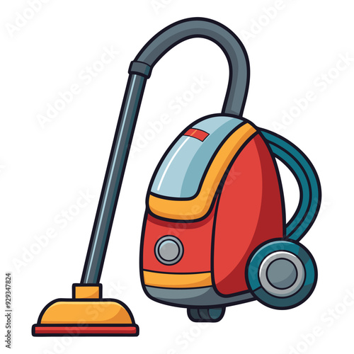 Sleek Vacuum Cleaner Vector Illustration