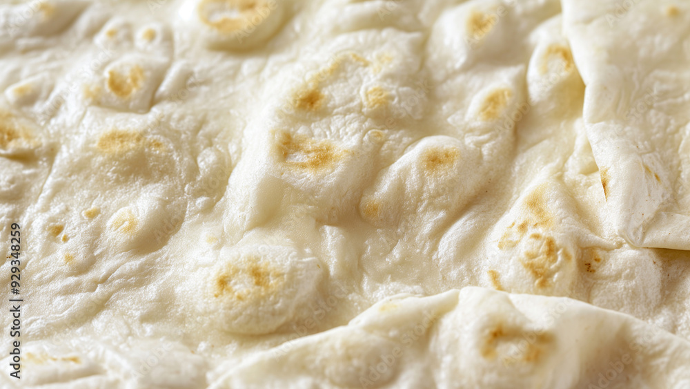 Close-up of a freshly made flour tortilla. Ideal for food backgrounds, Mexican cuisine, and culinary themes. Close-up of a freshly made flour tortilla. Ideal for food backgrounds, Mexican cuisine, and culinary themes.