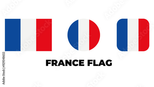 world France Flag vector of the country in 3 shapes design. France flag. France state symbol. constitutional, vector design of France country flag, marketing, designing, ads 