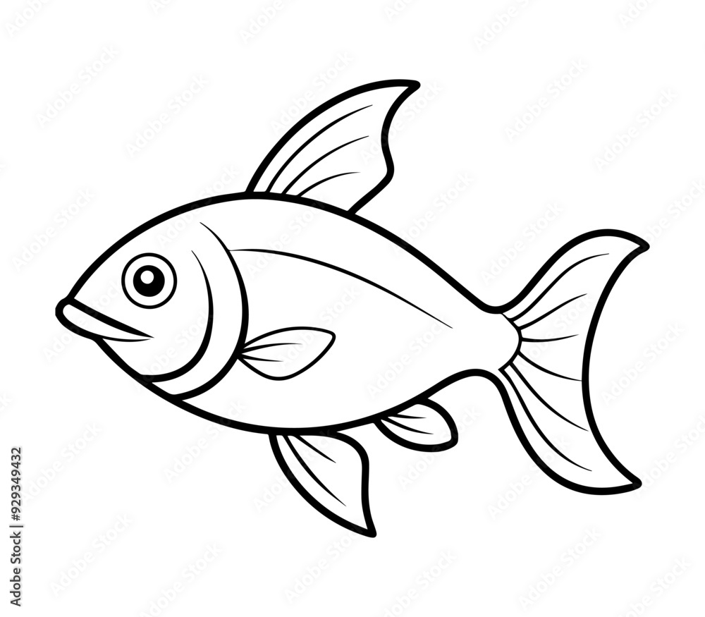 fish line art vector illustration fish line art vector illustration