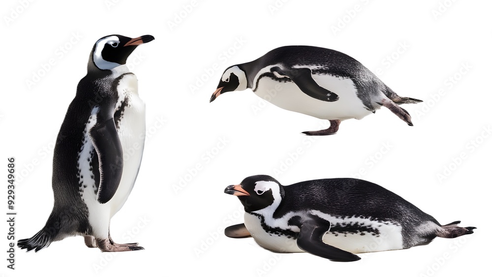 Naklejka premium Penguin isolated on background