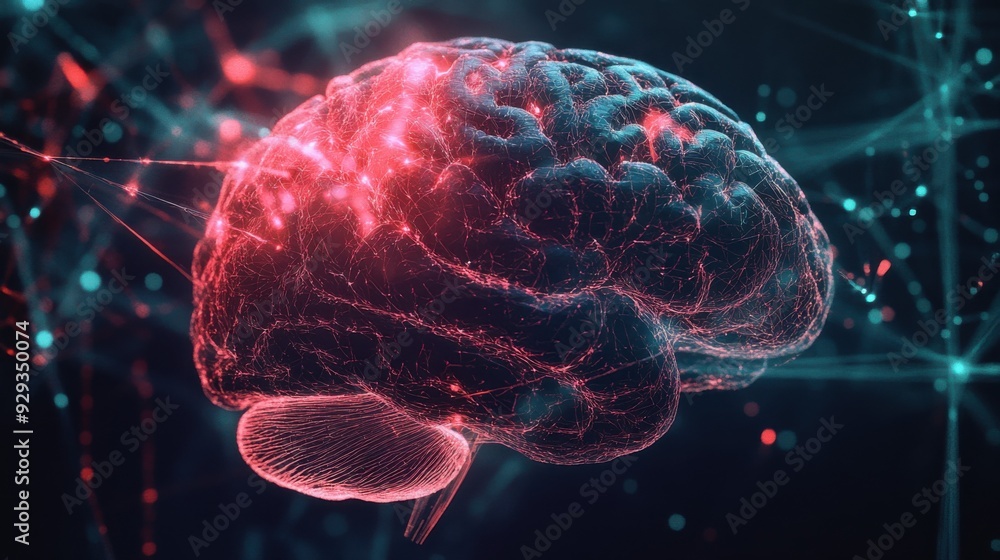 Digital high tech brain. Digital Artificial Intelligence illustration depicting the concept of advanced smart brain technology. Digital high tech brain. Digital Artificial Intelligence illustration depicting the concept of advanced smart brain technology.