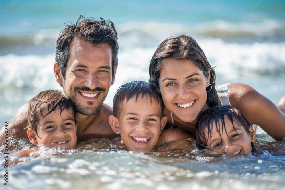 A family enjoying quality time together by the pool A family enjoying quality time together by the pool