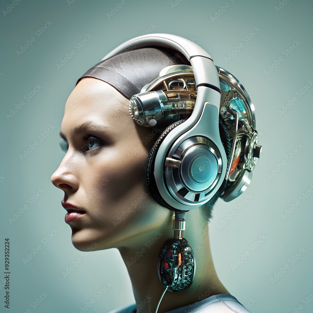closeup, biomech perfect and minimal futuristic cyber ultra fashion,headphones, top creation, innovative, breathtaking spectacular closeup, biomech perfect and minimal futuristic cyber ultra fashion,headphones, top creation, innovative, breathtaking spectacular