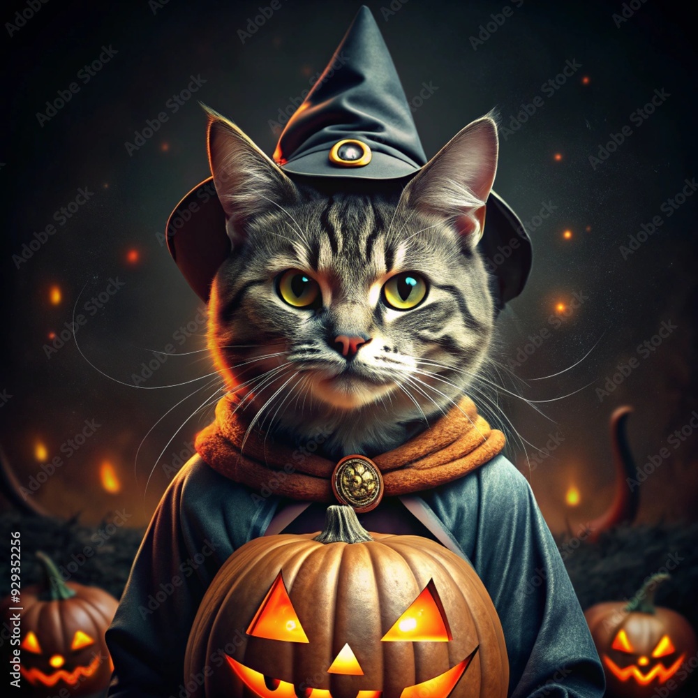 halloween costume cat with pumpkin halloween costume cat with pumpkin