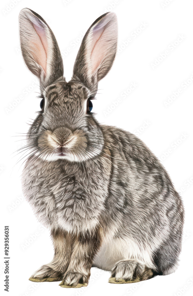 Fototapeta premium PNG Adorable rabbit with fluffy fur
